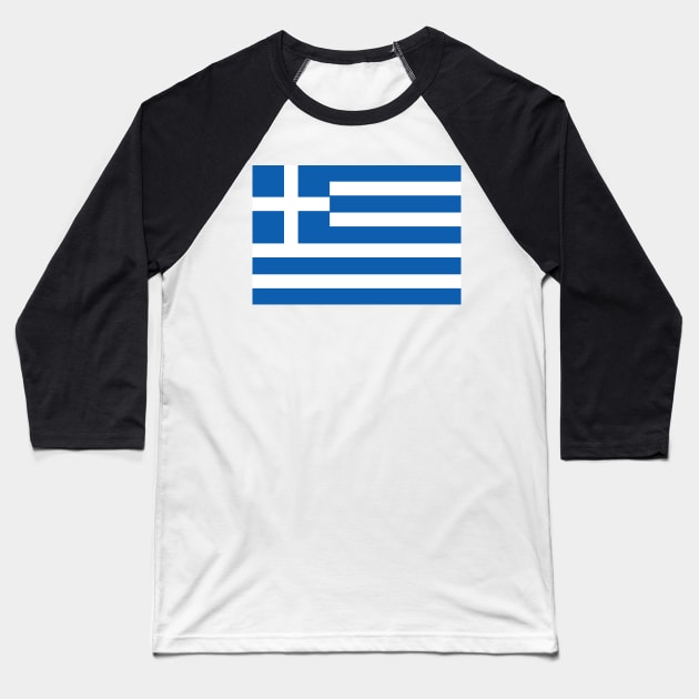 Greece National Flag Baseball T-Shirt by Culture-Factory